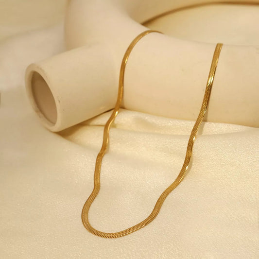 smooth gold chain necklace 