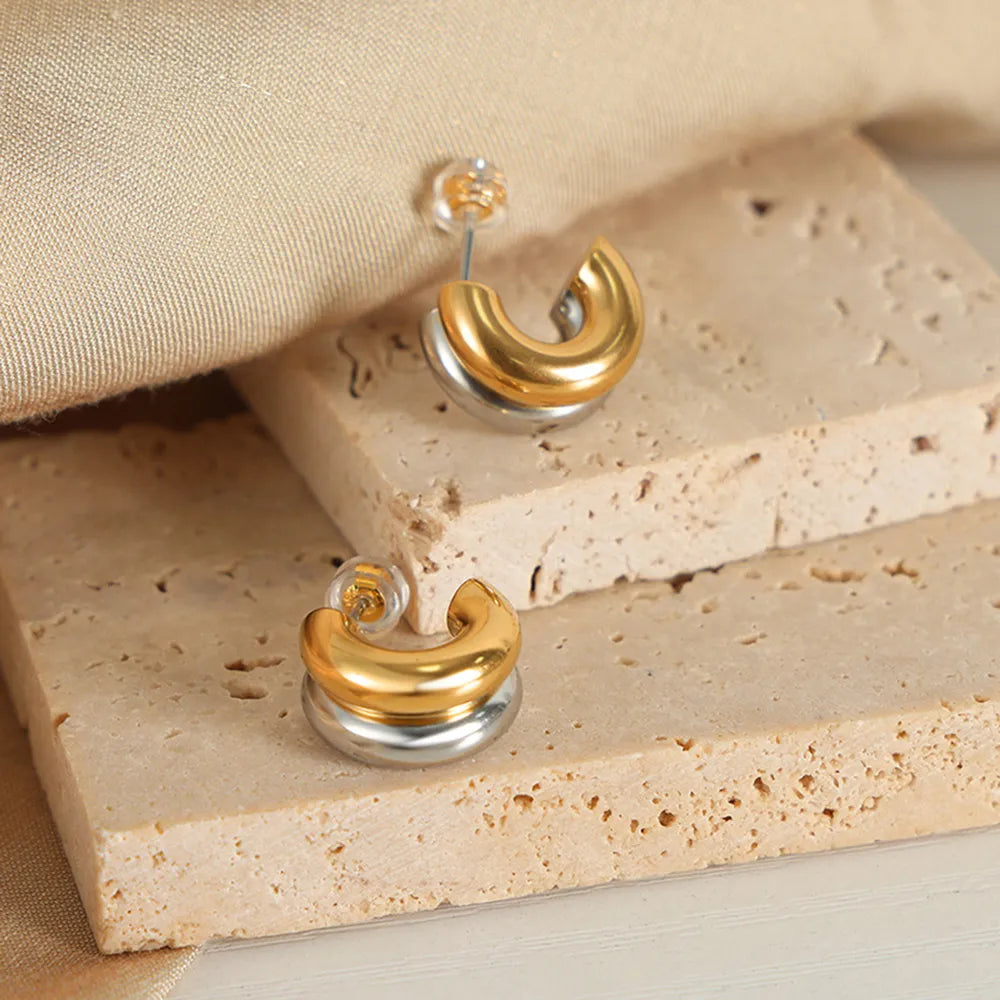 minimal gold earrings simple chic style