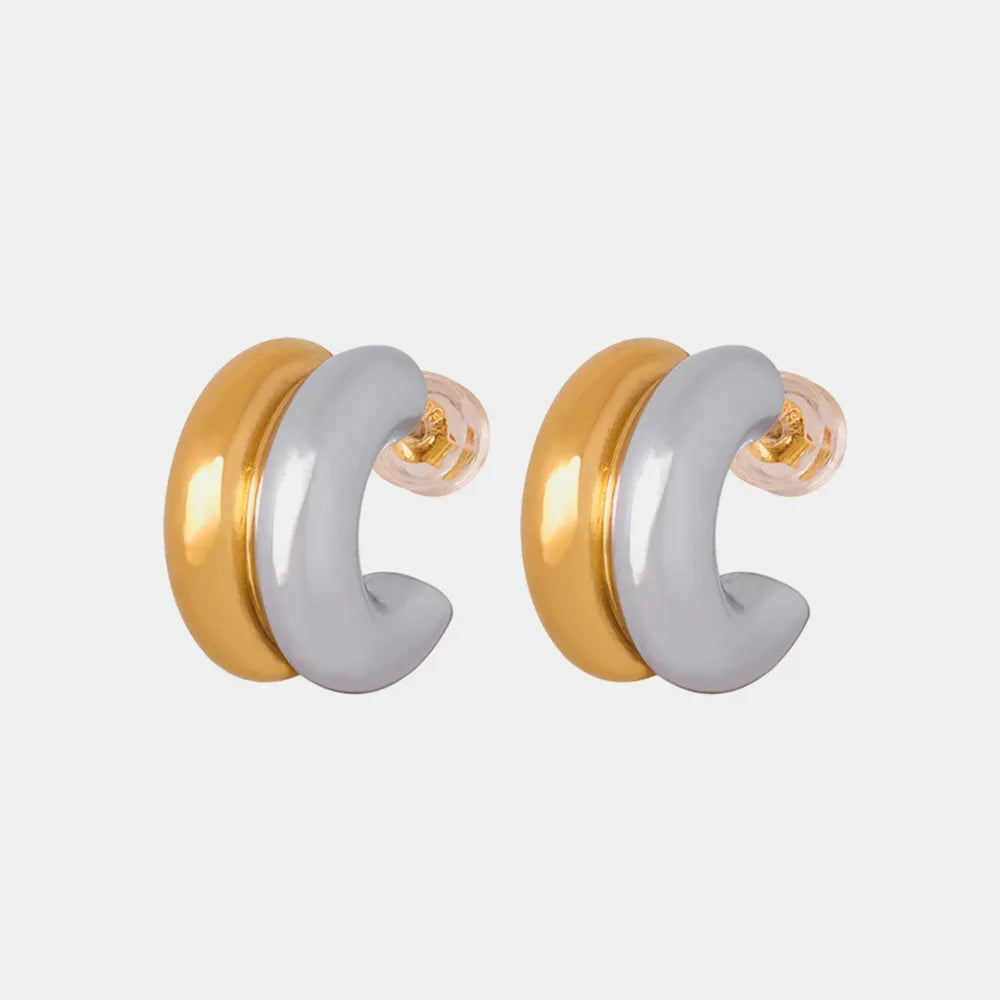c hoop gold earrings lightweight western style jewelry