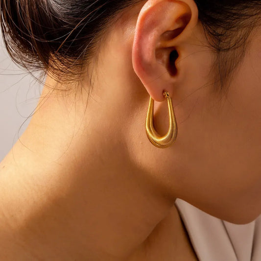 womens western earrings gold u shape statement earrings