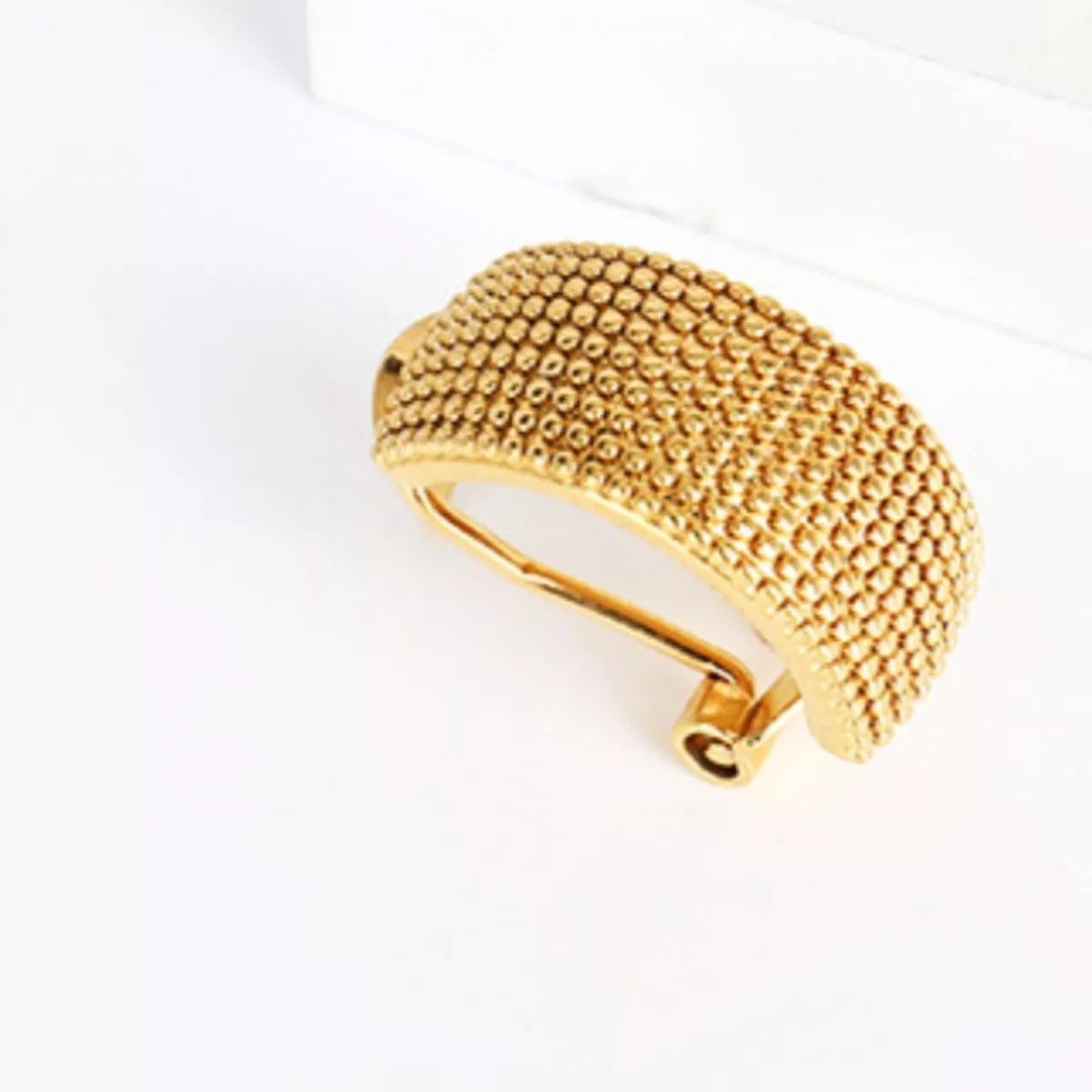 minimal luxury gold hoop earrings women