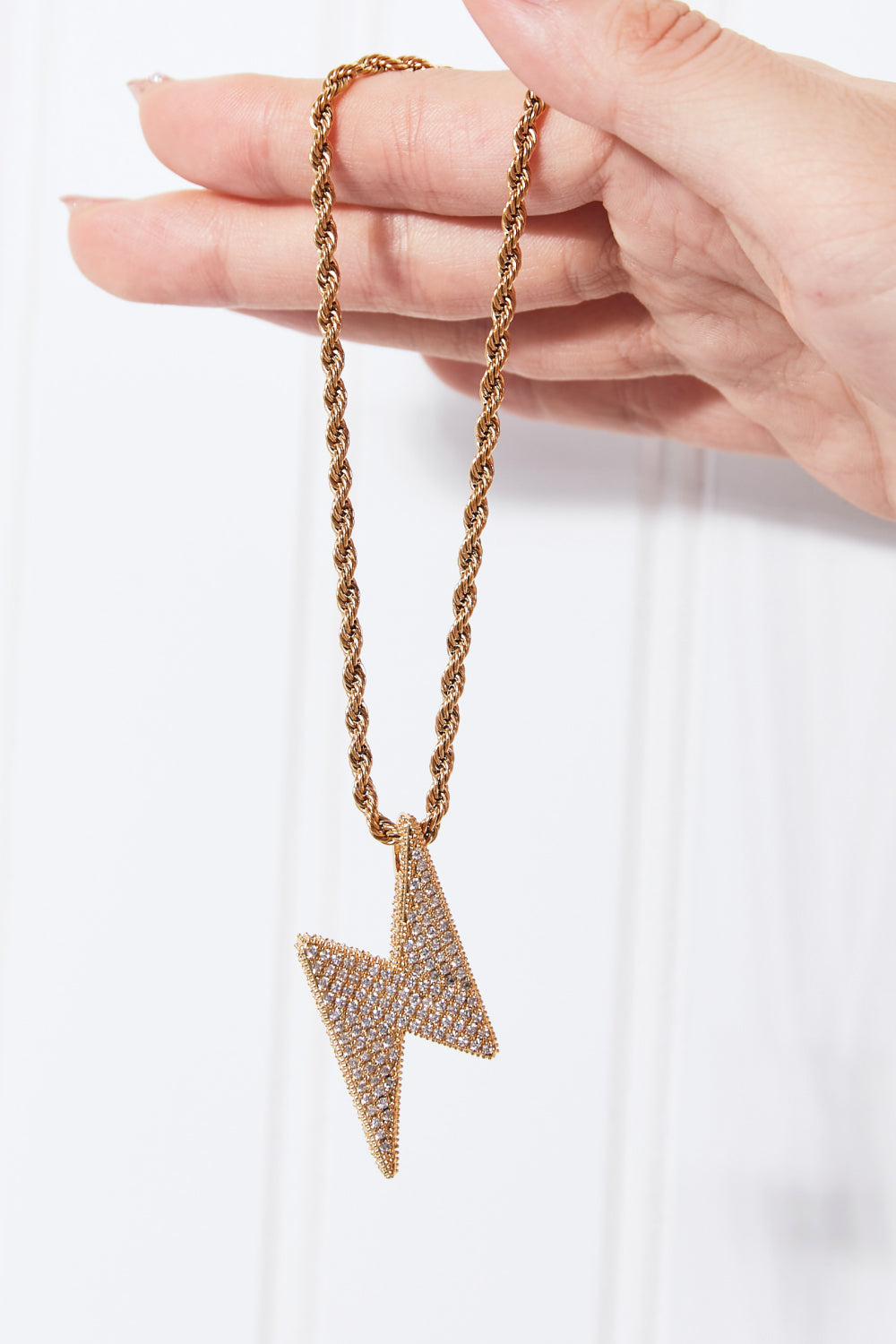 lightning pendant necklace aesthetic jewelry outfit accessory